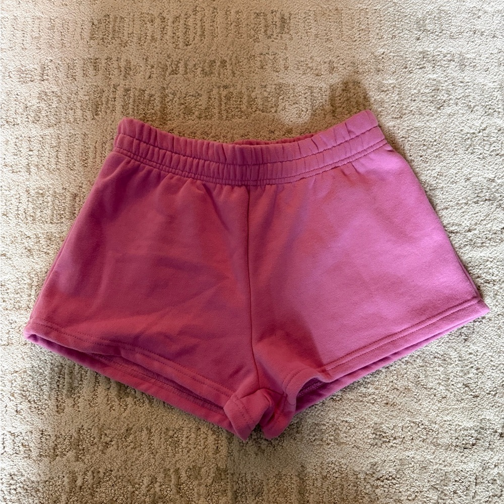 Women's Pink Fleece Lounge Shorts